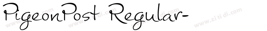 PigeonPost Regular字体转换